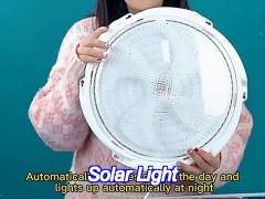 solar ceiling light waterproof pendant light remote control garden corridor lamp
