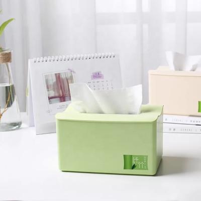 China Custom Printed Creative Bamboo Bamboo Boxes Logo Tissue Supermarket Rectangle Napkin Holder for sale