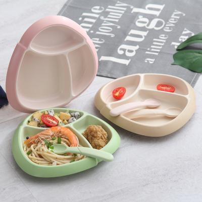 China Viable Divided Serving Tray Children Kids Bowls Kids Dinner Dishes Dishes Bamboo Fiber Dinner Dishes Kids Bamboo Fiber Kids for sale