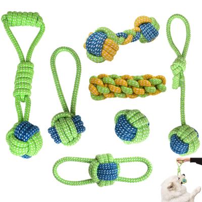 China 2022 Wholesale Natural Cotton Viable Puppy Dog Small Dog Chew Toys Teething Toys For Puppies Teething for sale