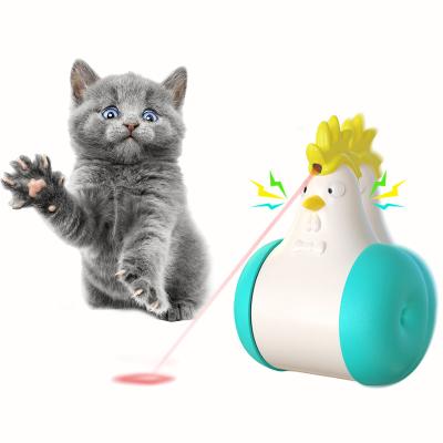 China Viable Wholesale Cat Interactive Toys Cat Interactive Tumbler Toy Hot Sale Chicken Cat Laser Toys for sale