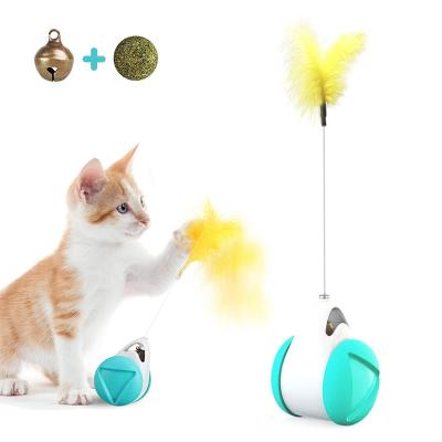 China Wholesale Viable Cat Chase Exercise Toy Back Cat Toys Balance Auto Swing Interactive IQ Improve Exercising Toys for sale