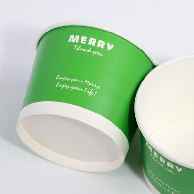 China Disposable OEM Accepted Paper Yogurt Cups Glossy Lamination Disposable Milkshake Cups With Lid for sale