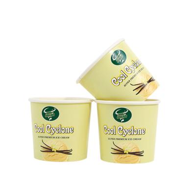 China Disposable New Custom Listing 4oz Offset Printing Ice Cream Cups Logo Ice Cream Cup With Spoon for sale