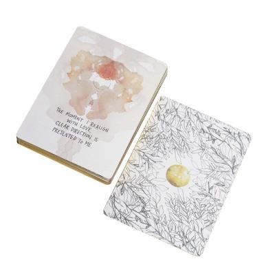 China Wholesale Kids Entertainment Positive Affirmation Cards Best Price Deck Board Game Tarot Cards With Guide for sale