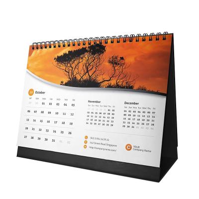 China Creative Business Reasonable Price Table Calendar Heat-transfer Printing Guangdong Desk Calendar for sale