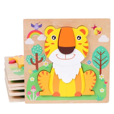 China Eco-friendly Jigsaw Puzzle Material Wooden Jigsaw Puzzles 3d Board Toys Children Wooden Puzzle for sale