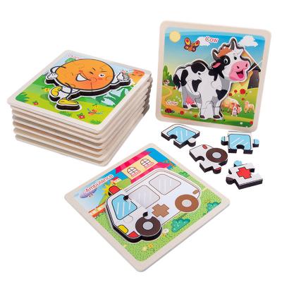 China DIY TOY Wooden Jigsaw Puzzle Toy Baby Jigsaw Toy Child Education Toy 3d Early Jigsaw Puzzle for sale