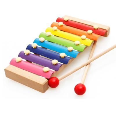 China DIY TOY 8 Scales Octave Blow Xylophone Wooden Sheet Improve Puzzle Toy Pine Steel Ce Study Week Percussion Instrument Kid Music Unisex for sale