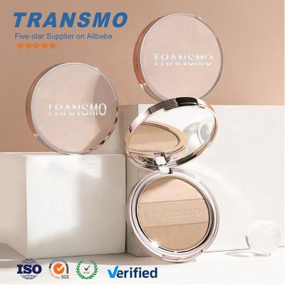 China Recyclable Eco - Friendly PLA Blush Pink Boxes Private Label Powder Compact Case Custom Empty PLA Container Blush Compact With Mirror for sale