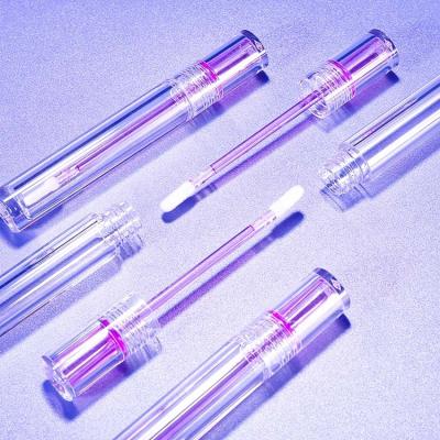 China Private label 5ml lip gloss tube lip gloss tube lipstick cosmetic liquid crystal petg tube 5ml clear lip gloss tube with brush for sale