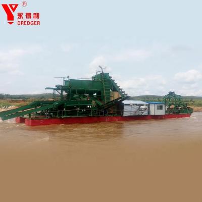 Chine High Recovery 200 Tons Per Hour Hydraulic Chain Gold Dredger For Sale à vendre