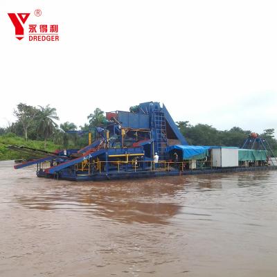 中国 River Sand Diamond Dredging 2019 Business Capacity 100m3/hour Hydraulic String Diamond Dredger for Sand Diamond Dredging in Congo,Kinshasa 販売のため