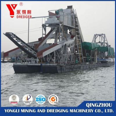 Chine river gold dredging boat with gold mining machinery à vendre