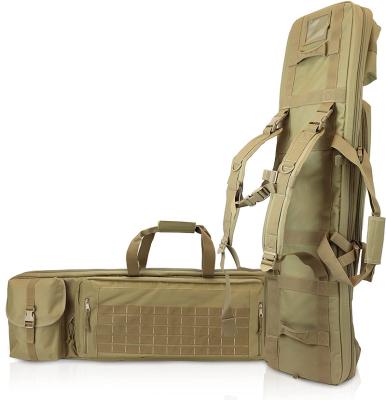 China Durable Tactical Chain Bag Soft Gun Case With 2 Guns Gun Rest Bag Backpack Case Military Bag for sale