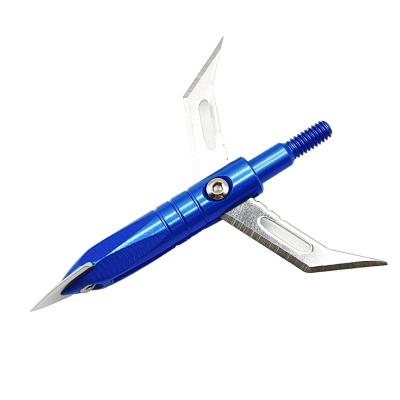 China Wholesale 100grain Aluminum Alloy Outdoor Hunting Arrow Archery Shooting Screw-in Broadheads For Hunting for sale