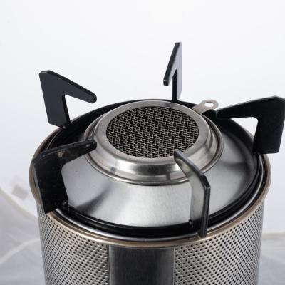 China China Smokeless Factory Outdoor Smokeless Hiking Camping Biomass Pellets Fuel Cooking Mini Backpacking Stove Wood Burning for sale