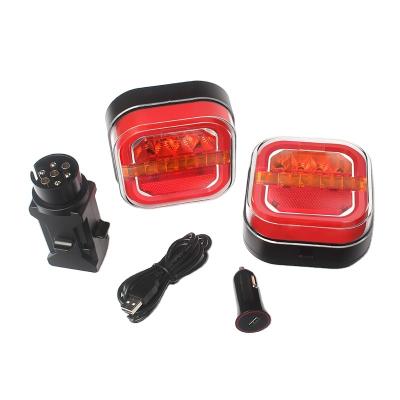 China Light Wireless Tail Light of Tractors Kit/Magnet Trailer Lights Sightseeing Car/Wireless Rear Rear Trailer Boat Truck Tug 12-24v for sale