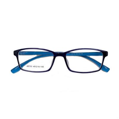 China Latest Fashionable Design Bright Color Tr90 Frames Flexible Square Spectacles Unisex Optical Glasses for sale