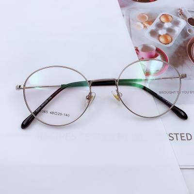 China Retro Fashion Round Circle Metal Frame Glasses Clear Glasses Eye Glasses Unisex for sale