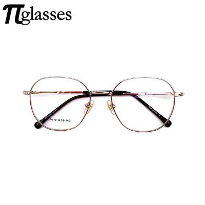 China Full Rim Fashion Metal Frame For Women Men Vintage Glasses With Clear Glass Optical Frames for sale