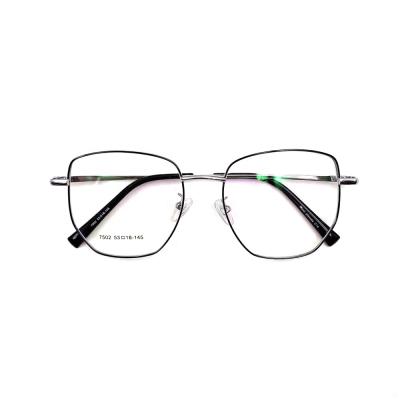 China Blue Light Blocking Full-rim Glass Hippy Metal Eyeglasses Mens Womens Eyeglasses for sale