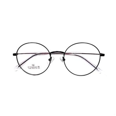 China Full-Rim Metal Round Clear Glass Frames Retro Eyewear Transparent Eyewear Frames for sale