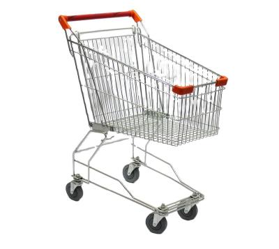 China Japanese Retail Japanese Shopping Cart Grocery Cart With Plastic Basket for sale