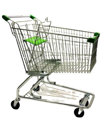 China Unveiling America Supermarket Metal High Quality Style Customized Shopping Trolley Cart for sale