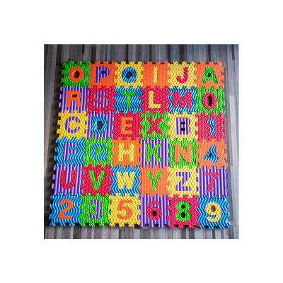 China Washable Alphabet Number Puzzle Interlocking Playmat Baby Puzzle Game Mat With Eva Foam Toys Non-Slip Soft for sale