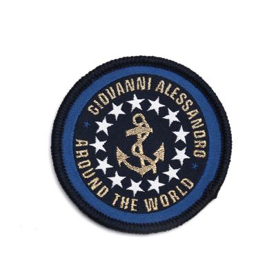 China Viable Professional Free Design Customized Brand Logo Woven Embroidery Badges For School Uniform Or Other Garments for sale