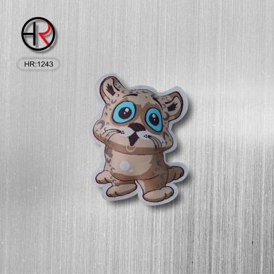 China Sustainable Fashion Garment Accessories Filled Cotton Labels Factory Price Cheap High Density Cartoon 3D Cat Woven Label For Clothing for sale