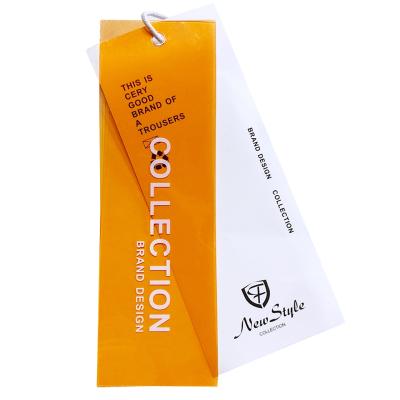 China Custom Recyled China Manufacturer Garment Tag Plastic and Cardboard Kraft Paper UV Gold Printing Hang Tags for Clothing for sale