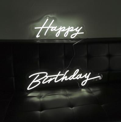 China Customs Lead LANDSCAPE Neon Sign The Happy Birthday for Party Decoration for sale