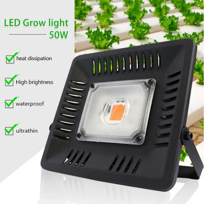 China Vegetable Greenhouse & high quality 50w aquarium led flood light with led cob to grow outdoor waterproof light full spectrum for sale