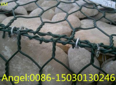 Chine 2X1X1m Hexagonal Enduit PVC Gabion /Gabions Boîte Prix16.28$/PC (XM-45) à vendre