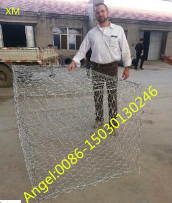 China 3mx1mx1m feuerverzinkter sechseckiger Maschendraht/Gabionenkasten/Gabion zu verkaufen