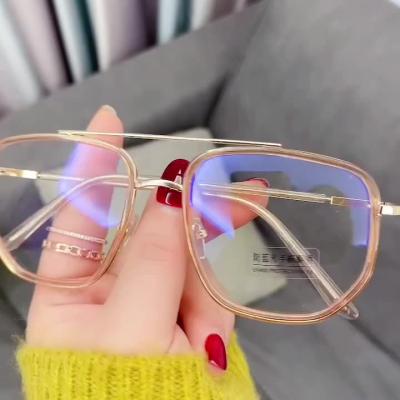 China Anti Blue Light Eyeglasses Optical Eyeglasses 2022 New Fashion Trendy Glasses For Women 2021 for sale