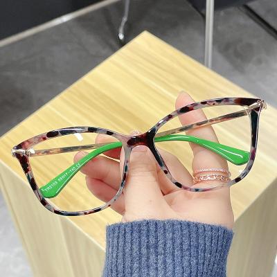 China For Reading Glasses 2022 New Custom Blue Anti Blocking Light Glasses Fashion Logo Eyeglass Glasses Fashion Womens Cat Eye TR90 for sale