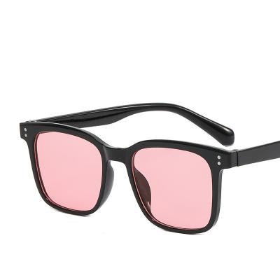 China 2022 Fashionable Women's Oversized Square Glasses NEW Retro Logo Fashion Glasses Classic Blue Glasses Custom Wholesale Clear Black for sale