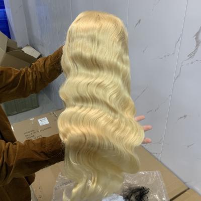 China Blonde Silky Straight Wave Lace Front Human Hair Wig, Blonde Wigs Hair, 613 Lace Frontal Transparent Wig for sale