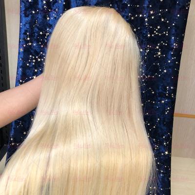 China Blonde Silky Straight Wave Hair Wig, Brazilian 40 Inch Human Hair Lace Front Wigs 613, Bone Straight Hair Lace Front Wig for sale