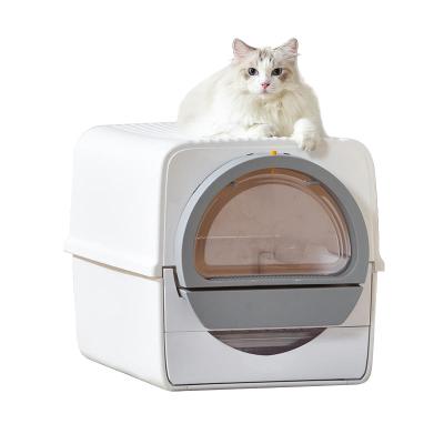 China Hot-selling Cat Litter Box the Large Space Cat Toilet Easy Cleaning Fully Enclosed and Detachable Design for sale