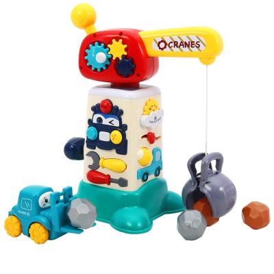 China Crane Toys For Kids Battery Carry Claw Machine Multifunctional Electric Crane Toys For Children With Light Music 31*16*22 for sale