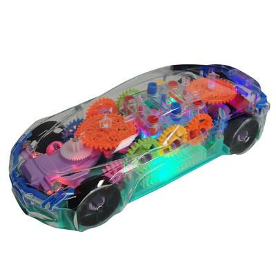 China Toy Concept die-cast racing car speed light car toys concept racing car transparent flashing interesting toy with light effect and music for sale