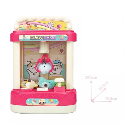 China Children's Toy Family Mini Doll Catching Machine Automatic Clip Doll Toy Catching Candy Machine 21*19*31 for sale