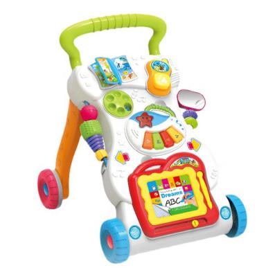 China Ride on Toy Wholesale Baby Toys Stroller 4 in 1 Babyactivity Walker With Music and Lights Dining Table for sale