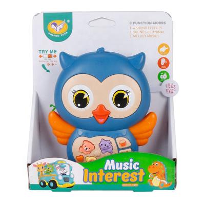 China Baby Electric Educational Plastic Prefect Piano Hutch Music Keyboard Kids Animal Owl Toy For Toddler 15.8*5.3*20 for sale