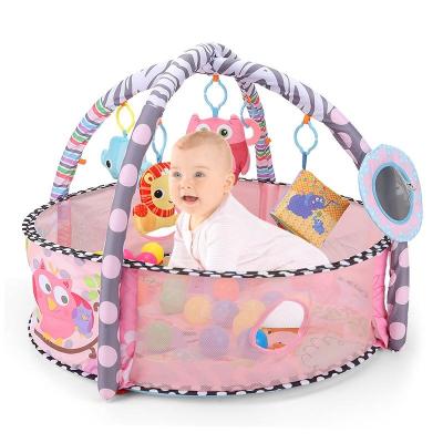 China Educational Toy Game For Kid Eco Organic Educational Soft Kid Newborn Infant Baby Play Mat With Toy for sale