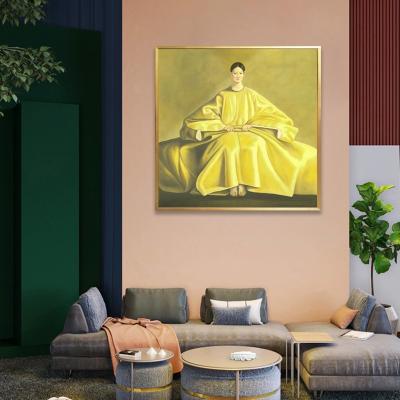 China Abstract Home Decor Girl Canvas Oil Wall Art Hand Painted Chinese Painting Portrait Abstract Art Hand for sale